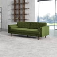 thumbnail image 6 of Kearney Mid-Century Tufted Tight Back Velvet Upholstered Sofa in Olive Green, 6 of 6