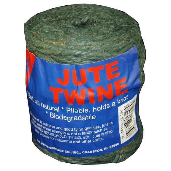 T.W . Evans Cordage 3 PLY 28# GREEN JUTE 243' TUBE