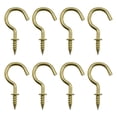 thumbnail image 1 of Renashed 7/8 Inches 50Pcs Brass Plated Ceiling Hooks Cups Screw Hooks, 1 of 4