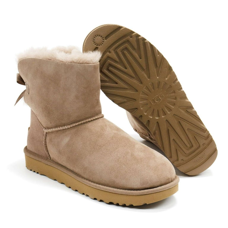 Ugg Women s Mini Bailey Bow Ii Fashion Boots Caribou 11 M US Walmart