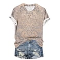 thumbnail image 2 of Cilsoka Trendy Shirts for Women 2026, Womens Casual Floral Print Tops Crewneck Short Sleeve T Shirts Fashion Outfits 2026 Spring Summer Shirts, Graphic Trendy Tees, 2 of 5