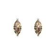 thumbnail image 3 of 1.0 Ct Marquise Cut Studs Yellow Moissanite 14K White Solid Solid Gold Everyday Dainty Earrings Push Back, 3 of 7