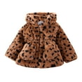 thumbnail image 1 of Gibobby Chamarra acolchada para niñasChaqueta gruesa de lana para bebé, sudadera cálida con capucha para niños pequeños, abrigo para niñas a de viento, p(Marrón, 2-3 Años), 1 of 4
