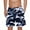 Navy, variant on Kmdttou Men's Shorts Athletic Sports Shorts Beach Pants Elastic Waist Drawstring Pockets Casual Camouflage Print Knee Length Shorts (Available in Plus Size)