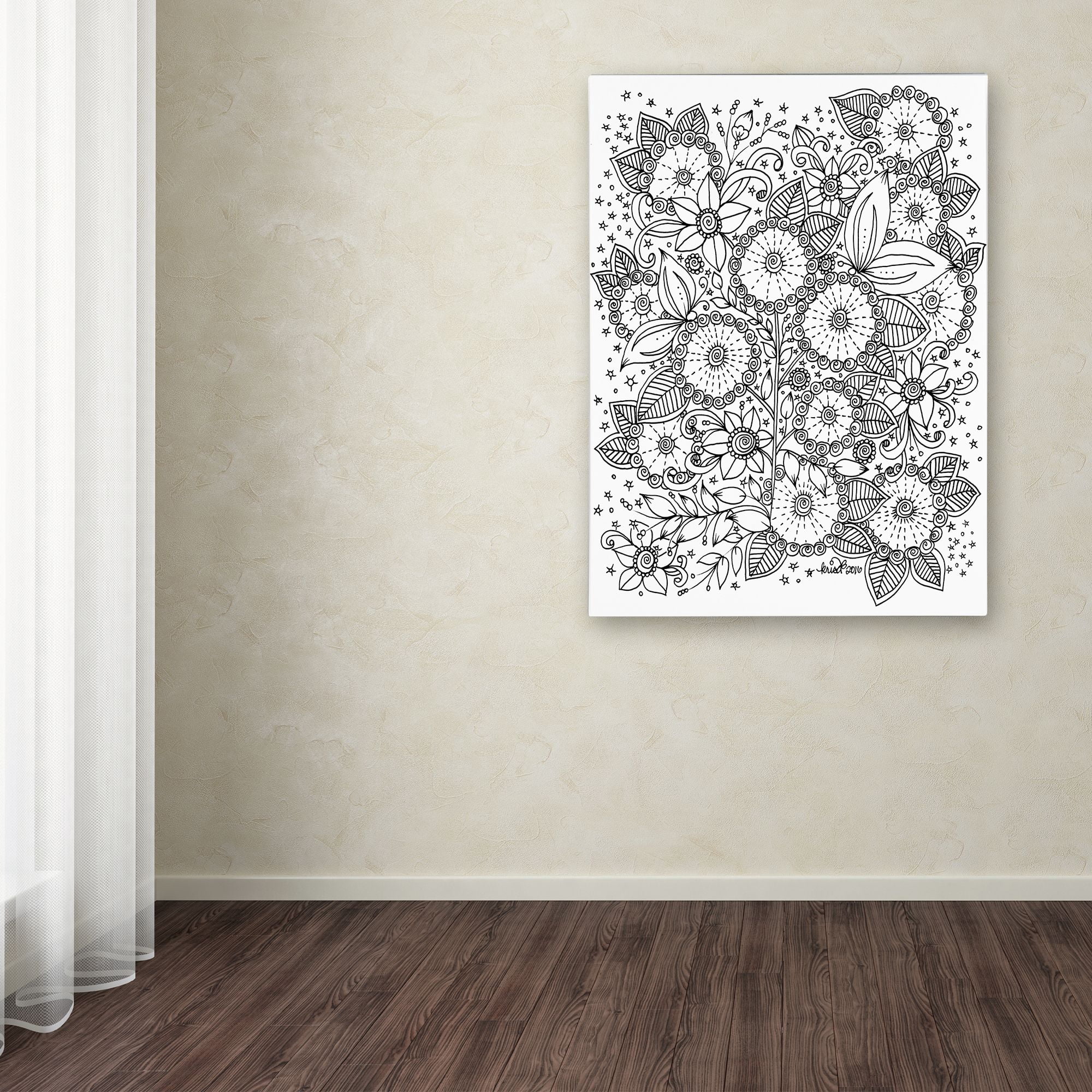 KCDoodleArt 'Zendoodles 14' Canvas Wall Art 35 x 47 Inches