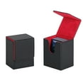 thumbnail image 1 of 100 Card Holder Box with PU Leather, Scratch , Wearproof,  Closure, Suitable for Tabletop Storage, Ideal Gift for Collectors, 1 of 8