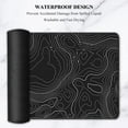 thumbnail image 6 of Large Mouse Pad, XXL Desk Pad, Extened 35" x 15", Non-slip Rubber Base, Stitched Edges, Superior Surface, Waterproof Keyboard Mat, Large Mousepad for Gamer, Office & Home, Black Contour, 6 of 6