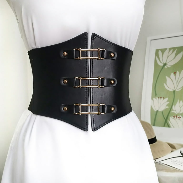 Ecqkame Women's Gothic Steampunk Corset Bustier Clearance Women Sexy Solid  Color Wrap Waist Belt Slimming Body Shaper Waist Trainer Shapeware Brown  Free Size 