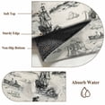 thumbnail image 6 of Nautical Lighthouse Area Rugs 6'x9', Washable Small Throw Rugs for Kitchen Dining room, Farmhouse Retro Ocean Ship Map Indoor Outdoor Rug Non-Slip Low Pile Carpet Runner Reversible Floor Mats, 6 of 8