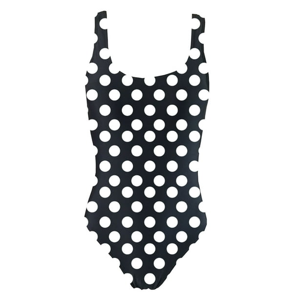 DNDKILG Womens Tank Polka Dot Bathing Suit Tummy Control Swimwear One ...