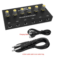 thumbnail image 4 of 6 Channel Audio Mixer Headphone Microphone Mic Amplifier Hub Distributor 6.35mm Jack 1/4 TRS Amplifier, 4 of 5
