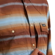 Wrangler Mens ATG Vintage Sepia Stripe Shirt