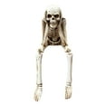 thumbnail image 5 of Halloween Skeleton Ornaments Resin Sitting Skull Figurines Movable Joints Skeleton Bone Statues Realistic Home Decoration for Bookshelf Table Ledge Edge, 5 of 7