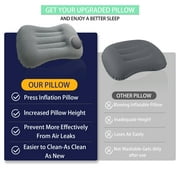 AGCAN Camping Pillow Inflatable Travel Pillows for Adults, Ergonomic Neck & Lumbar Support Camp Pillow for Sleeping