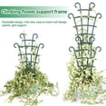 thumbnail image 2 of 2 Pack Stackable Plant Support Stakes for Indoor Climbing Plants, Green Plastic Trellis for Pothos, Hoya, Ivy, Small Potted Houseplants, 2 of 9