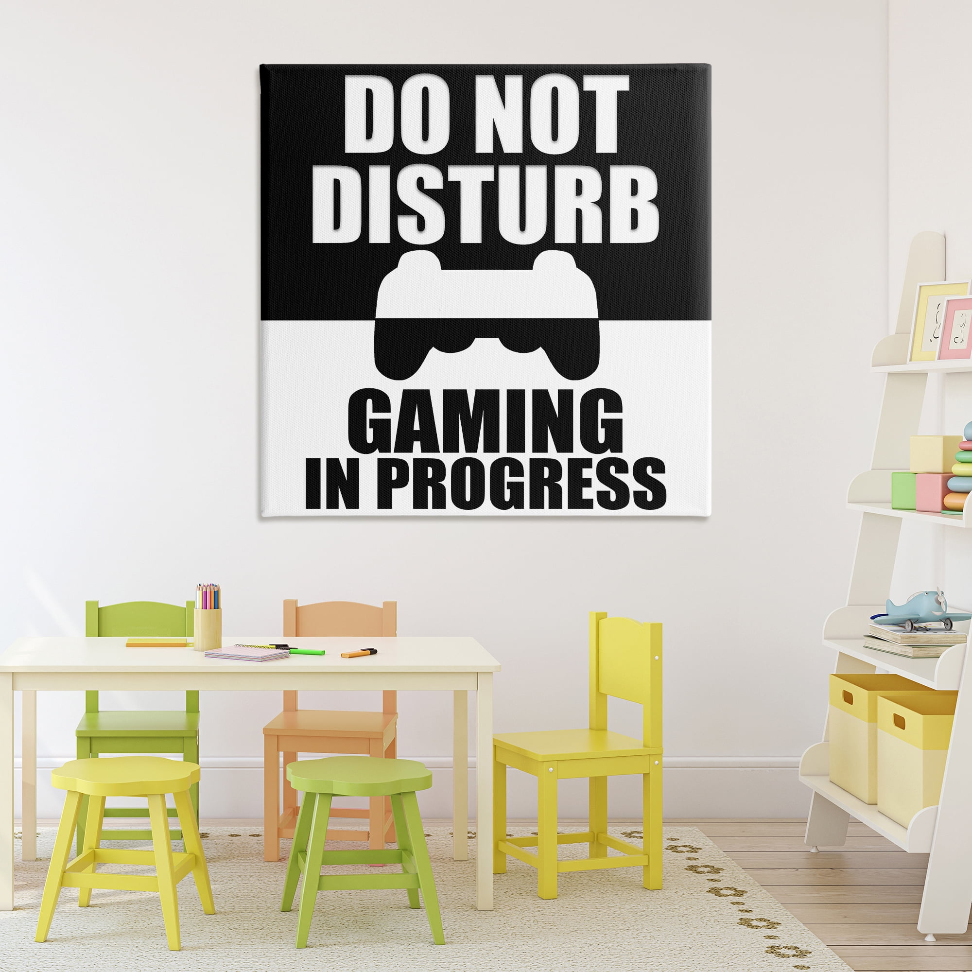 Do Not Disturb Minimal Gamer Canvas Wall Art, design by Kim Allen