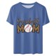 thumbnail image 3 of Blusas de Manga Corta para las Mujeres Imprimir Cuello Redondo, Camiseta Casual para Primavera Verano Diario, 3 of 7