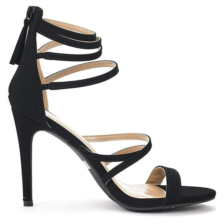 Dream Pairs Womens Heeled Strappy Sandals Dress Shoes Open Toe