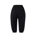 thumbnail image 5 of ZHUASHUM Women'S Pants Spring And Summer Straight Leg Cotton Trousers Casual Cropped Solid Color Pants With Pocket Lounge Pajamas Pants,L, 5 of 6