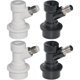 thumbnail image 1 of Juego de desconexión rápida de barril de cerveza líquida y Gas con bloqueo de bola de 2 pares, tuerca y grifo de cerveza para sistema de elaboración casera, 1 of 5