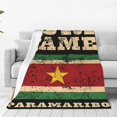 thumbnail image 1 of Manta de microfibra ultra suave con la bandera de Surinam vintage, manta de microfibra para todas las estaciones, manta cálida para cama, silla, sofá, sala de estar, cuna de 60 x 50 pulgadas, 1 of 7