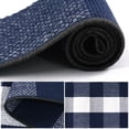 thumbnail image 4 of Unique Bargains Cotton Woven Checkered Area Floor Rug Carpet Mat Navy & White 51"x24", 4 of 8