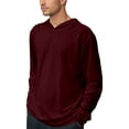 thumbnail image 1 of Men Long Sleeve Hooded Athletic Performance Workout Shirt Wicking Gym Training Tee for Running Fitness And, 1 of 5