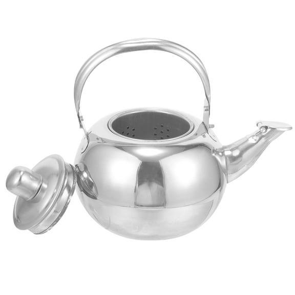 Raindrops Stainless Steel teapot for Stovetop with Strainer and Infuser Perfect for Tea at Home Silver 0.8L