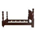 thumbnail image 3 of Furniture of America Hemps Solid Wood Four-Poster California King Bed in Brown, 3 of 5
