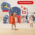thumbnail image 5 of KORIMEFA 9-IN-1 Toddler Slide Set for kids Age 1-5, Bus-Themed Climber Indoor Outdoor Playset with Slide, Golf, Basketball Hoop, Climber, Wheel, 5 of 11