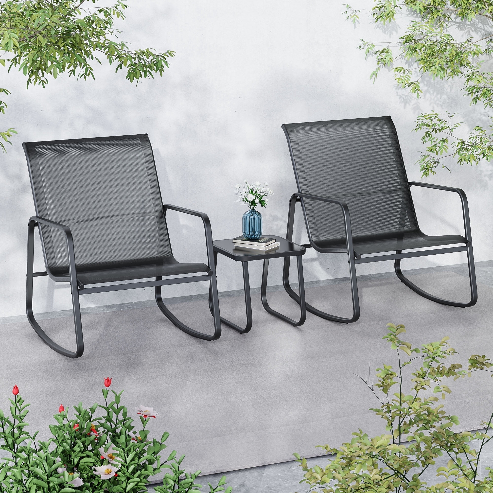 Furinno Adult 2 Piece Wood Including Two Armchair and One Double