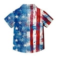 thumbnail image 4 of MKOSPLRT 2-15 Years Button Down Shirts for Boy Girl Short Sleeve American Flag Shirts Summer 4th of July T Shirts Beach Tees, 4 of 9