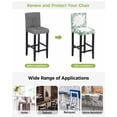thumbnail image 3 of Sage Green Eucalyptus Bar Stool Covers Set of 2, Spring Summer Pastoral Leaves Stretch Washable Bar Chair Covers with Backs, Removable Pub Counter Height Chair Cover for Kitchen Dining Room Cafe, 3 of 7