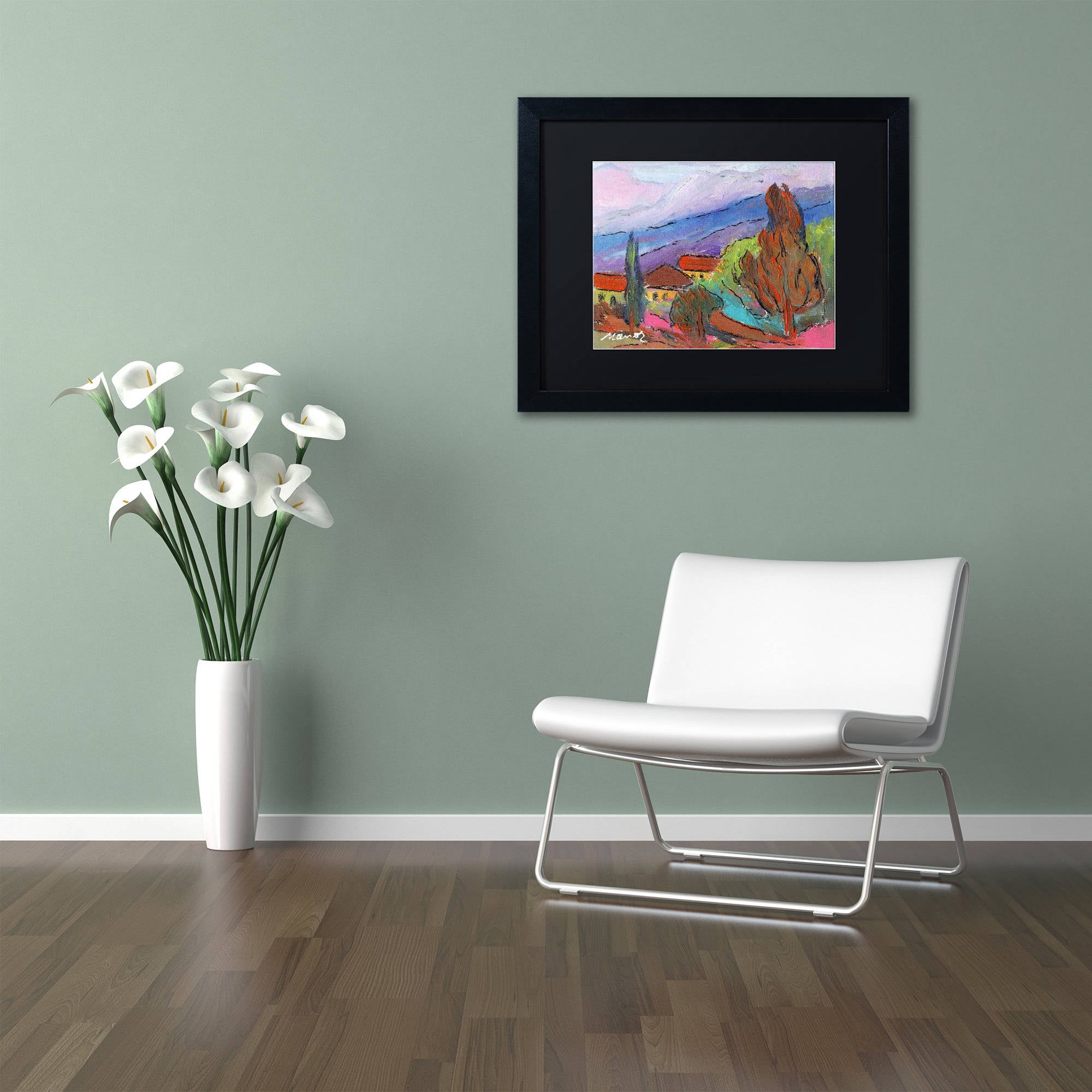 Trademark Fine Art "Summer Blush" Canvas Art by Manor Shadian Black Matte, Black Frame