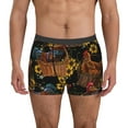thumbnail image 4 of Wukai Embroidery Chicken Rooster And Sunflowers Print Men’s Underwear Breathable Boxer Briefs,&nbsp;Moisture Wicking & Breathable-Medium, 4 of 7