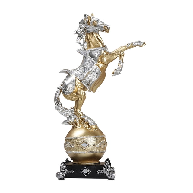 Figuras de caballos de resina, adornos de caballos para escritorio, gabinetes, decoraciones de oficina. 175 x 305 x 11 cm