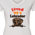 thumbnail image 4 of Inktastic Labrador Retriever Dog Gift Women's V-Neck T-Shirt, 4 of 5