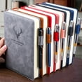 thumbnail image 3 of 360 Pages A5 Faux Leather Thick Business Notebook Sketch Journal Diary with Pen, 3 of 8