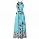 thumbnail image 1 of Gibobby Vestido largo para mujer Vestido de gasa con estampado bohemio de verano para mujer Vestido largo de playa Vestido junto al mar(Azul,M), 1 of 3