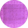 thumbnail image 1 of Ahgly Company Indoor Round Oriental Purple Industrial Area Rugs, 7' Round, 1 of 4