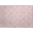 thumbnail image 2 of Addison Rugs Mayfield Washable Transitional Squares Pink Rectangle Rug, 1'8" x 2'6", 2 of 5