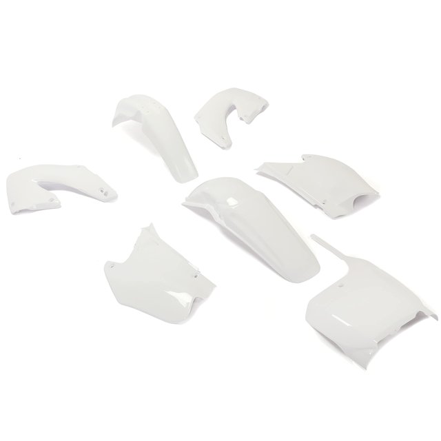 HECASA Compatible with 2000-2001 Honda CR125R CR250R Complete Plastic Kit Bodywork (White)