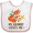 thumbnail image 3 of Inktastic My Grammy Loves Me Fox Boys or Girls Baby Bib, 3 of 4
