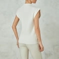 thumbnail image 3 of Fortune Women Sweater Vest Sleeveless Mock Neck Knit Tops Solid Color Loose Crop Top, 3 of 9