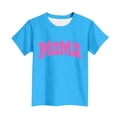 thumbnail image 4 of Zpanxa T-Shirts pour Tout-Petites Fille Imprimé Fête des Mères Col Rond Manches Courtes Haut Polyester Spandex 7-8 Ans, 4 of 5