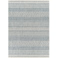thumbnail image 4 of BoutiqueRugs Madras Moroccan Geometric Zig Zag Runner Rug - Southwestern Trellis Carpet for Hallway, Patio, Terrace - Outdoor Safe - Light Blue, Aqua, Navy - 2'7" x 10', 4 of 19