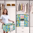 thumbnail image 7 of WOBOGO Tile Yellow Duck Clothes Storage 2Pack Foldable Thick Fabric Blanket Organizer Bag with Handle 21.65×13.78×12.4in, 7 of 7