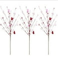 thumbnail image 1 of Cadeaux de la Saint-Valentin, Tiges de Baies Rouges Artificielles en Forme de Cœur 3 Pcs pour la Saint-Valentin, Fête des Mères, Noël, Mariage, 1 of 7