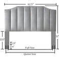 thumbnail image 2 of Frosted Velvet Queen Size Headboard, Upholstered Headboard Queen/Full Size Wall Mount and Bed Frame Mount, Featuring High-Density Sponge Padding Easy Assembly Comfort Style-Light Gray, 2 of 7