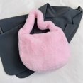 thumbnail image 4 of Bolso de hombro borroso para mujer Bolso casual con asa superior Bolso hobo mullido Bolso tipo cartera peludo, 4 of 9